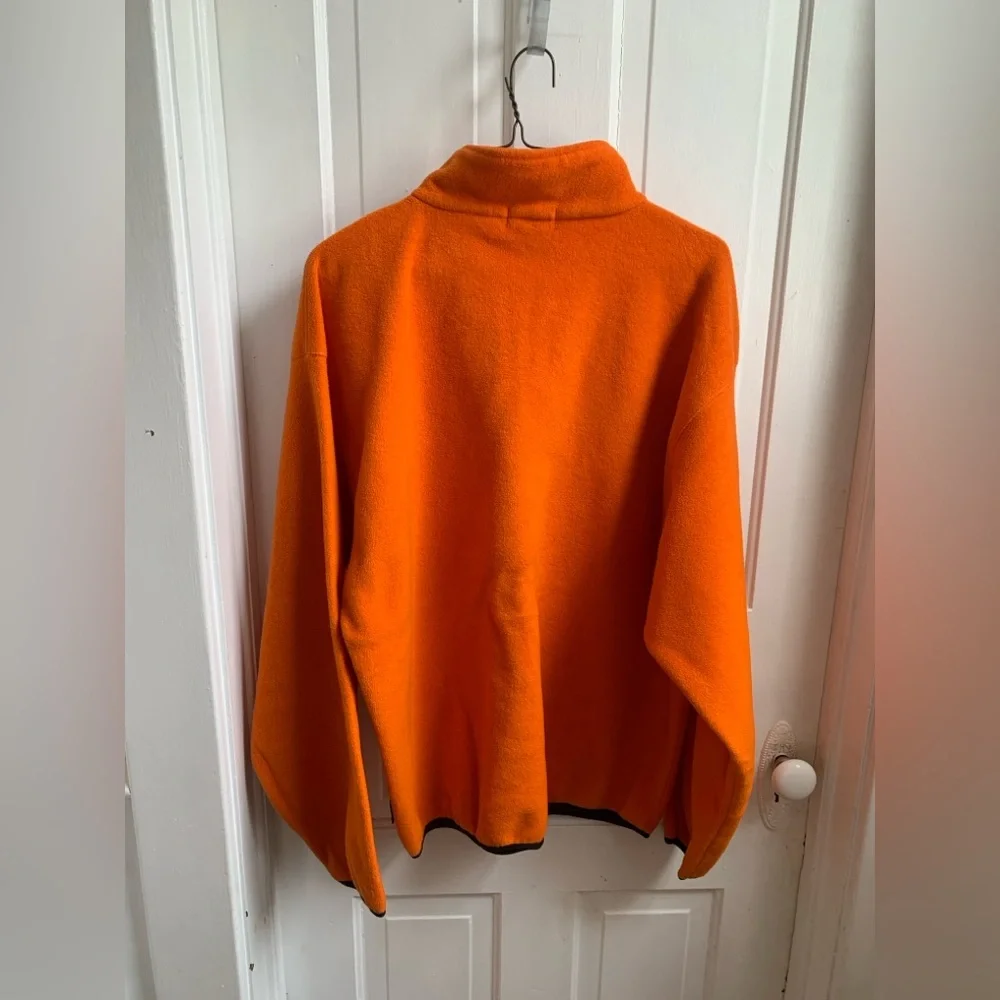 Nautica Orange Quarter Zip Fleece Pullover XXL